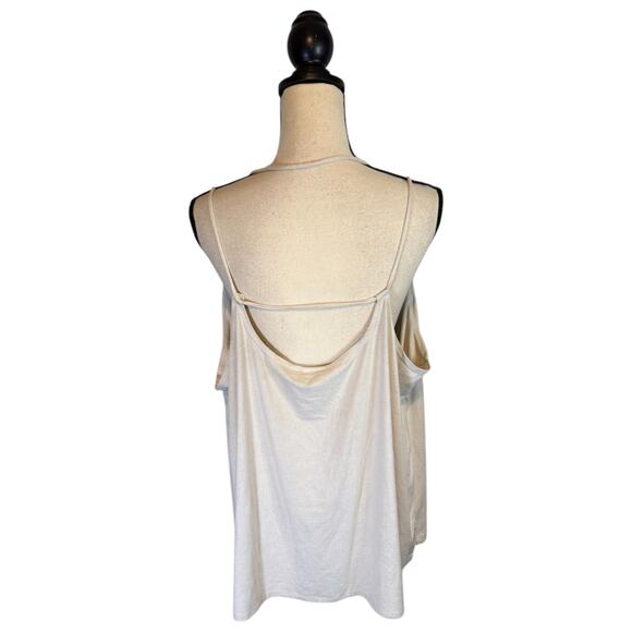 Cato Ivory Brushed Fabric Eyelet Detail Sleeveless Tank Top Womens Size 26/28W - Picture 4 of 7